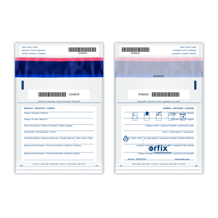 orfix Safebag for samples FR/ES/EN - 195x265+30mm